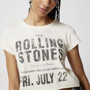 Urban Outfitters The Rolling Stones Raw Hem Baby Tee